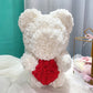 Hand Made Rose Teddy Bear